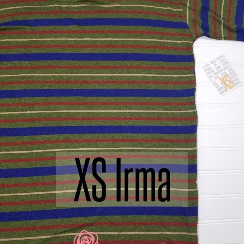 LuLaRoe Striped Tunic - Green and Blue
